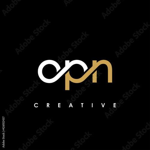 OPN Letter Initial Logo Design Template Vector Illustration