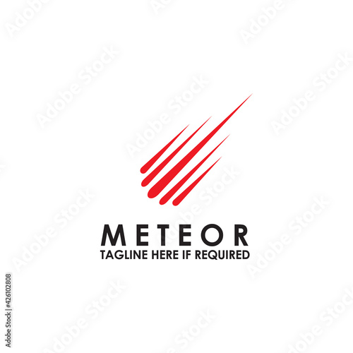 Moving meteor logo design template