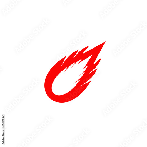 Moving meteor logo design template