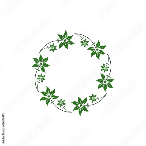 vector graphic of flower circles for quotes and romantic couples, etc