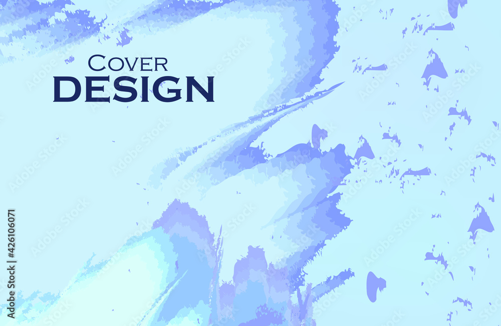 Naklejka premium Sale banner design template. Vector illustration. blue background. light brush strokes.