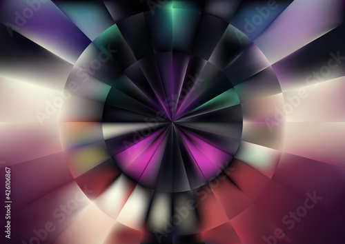 Abstract Dark Color Geometric Illusion Background