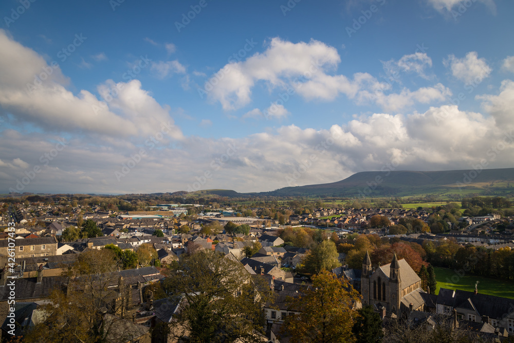 Pendle Hill and Clitheroe, Lancashire