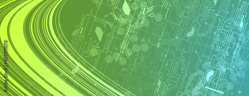 Abstract Artificial intelligence. Cloud computing. Machine learning. Technology web background. Virtual concept