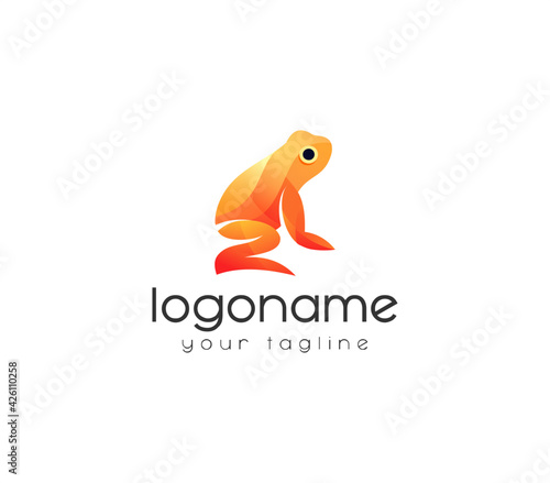 frog logo design character element