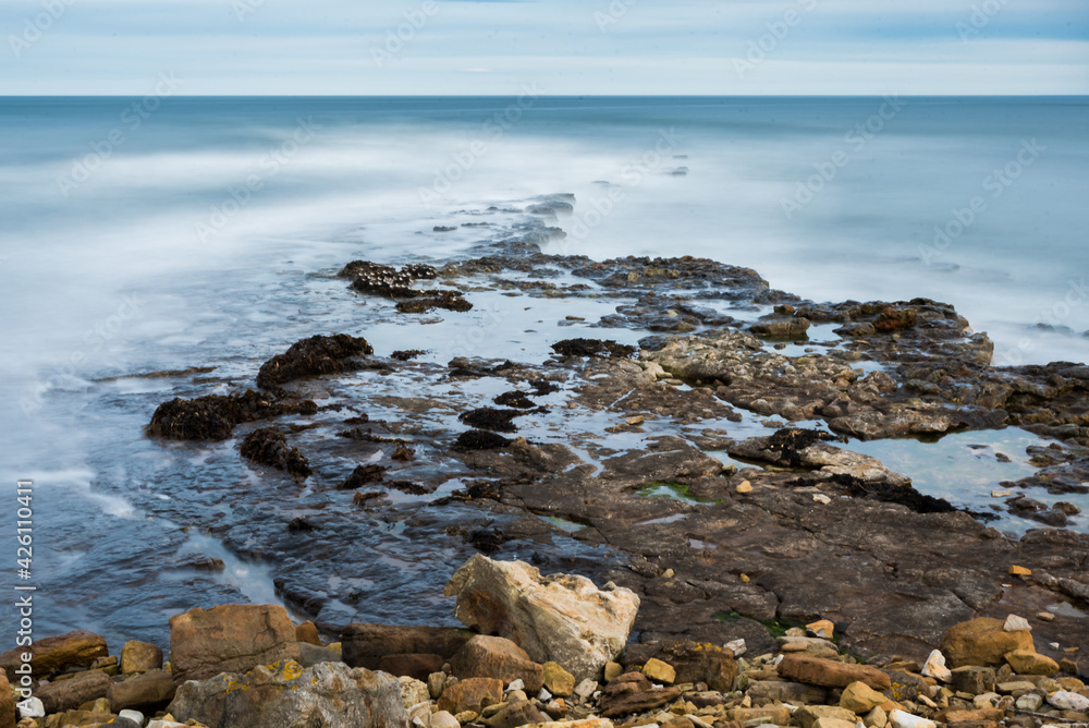 rocks and sea