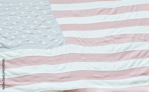 Close-up of American flag
