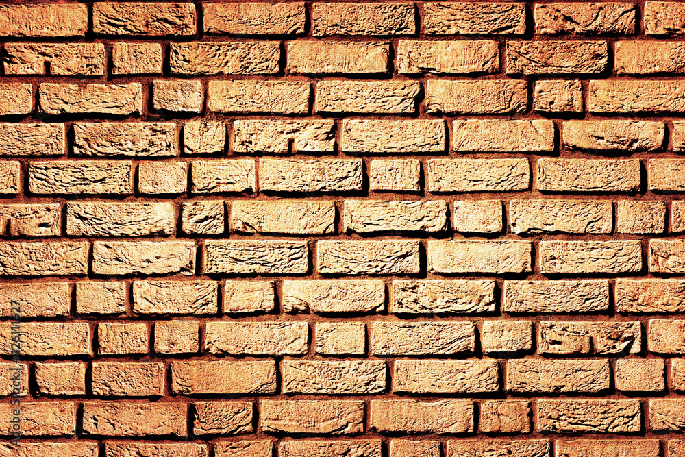 Fototapeta premium grunge brown bricks wall background surface