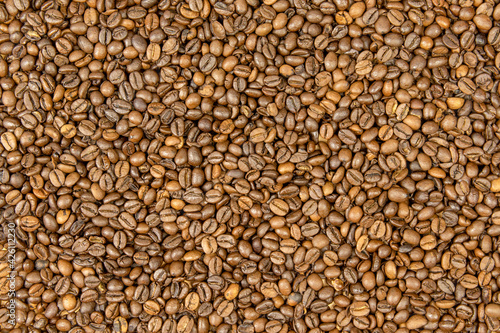 Background from freshly roasted coffee beans.