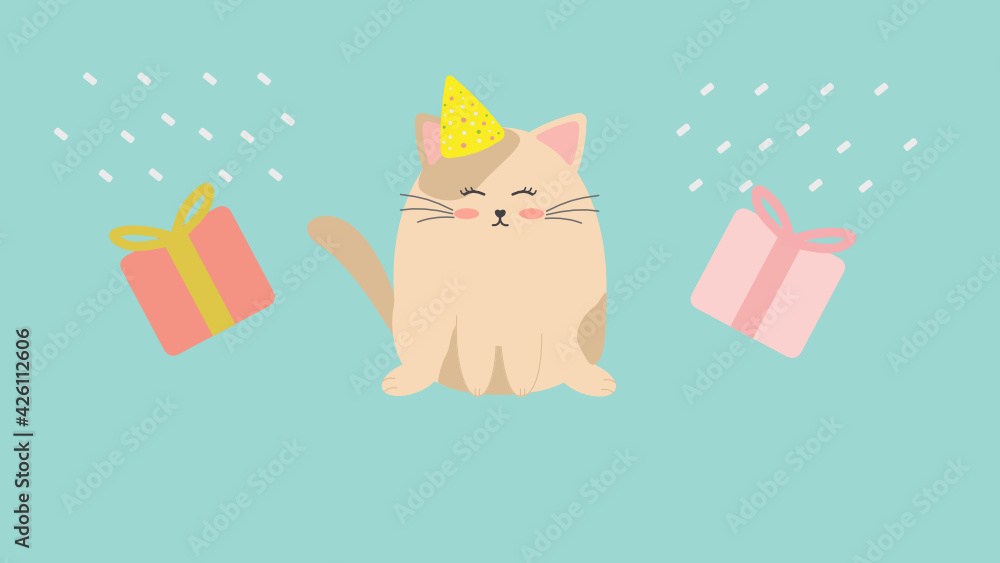 Birthday cat Birthday cat