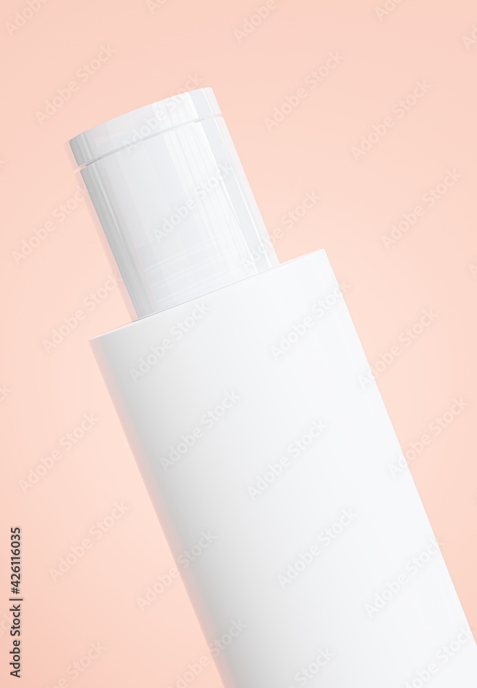 3d render of cosmetics bottle for product display