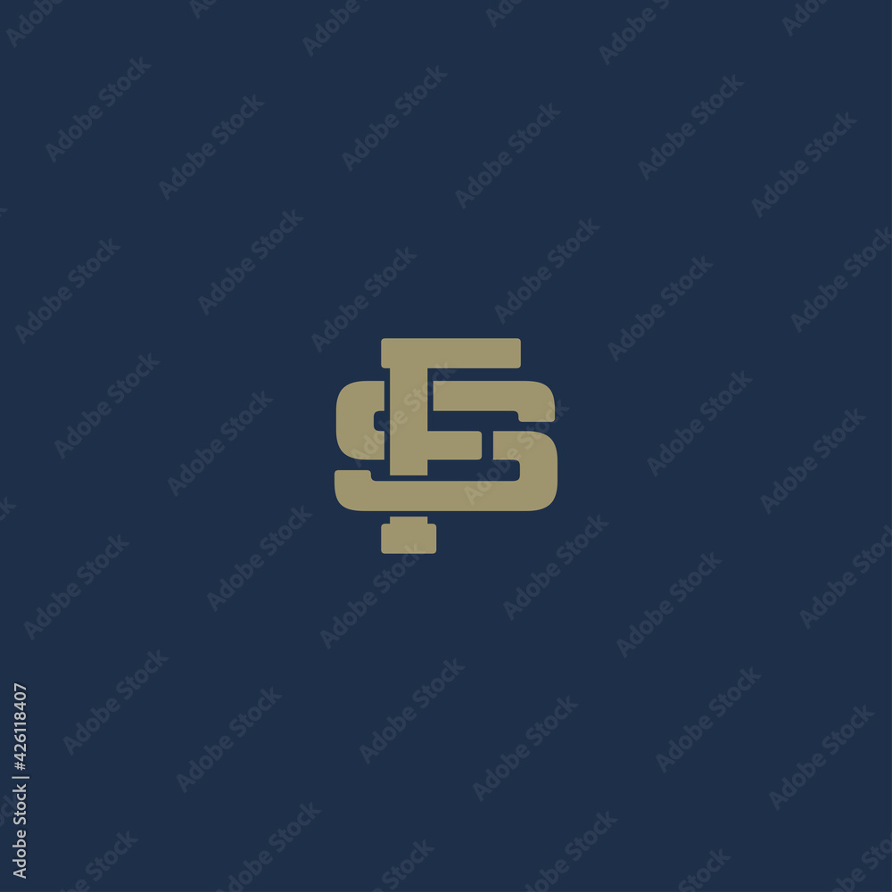 Initial monogram FS, SF, F and S logo design with minimalist style. Vector logo template Initial monogram FS, SF, F and S logo design with minimalist style. Vector logo template