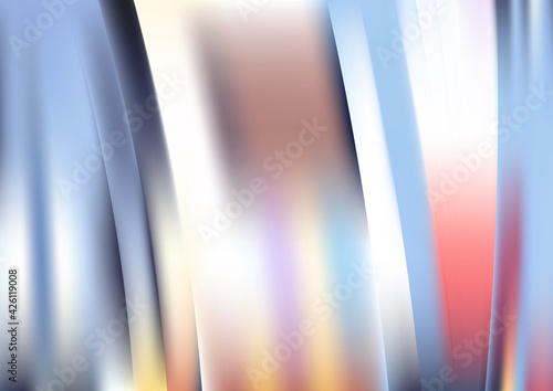 Pink Blue and Yellow Shiny Vertical Stripes Background Vector Illustration