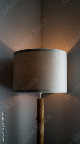 lamp on the table