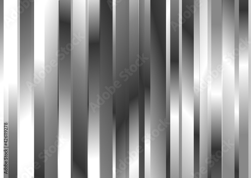 Vertical Striped Grey Gradient Background Vector Illustration