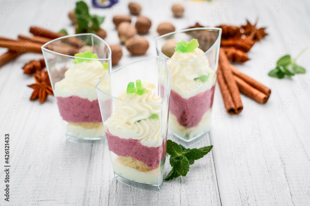 Fruit Sorbet with Fresh Fruit and Cream Fruit Sorbet with Fresh Fruit and Cream