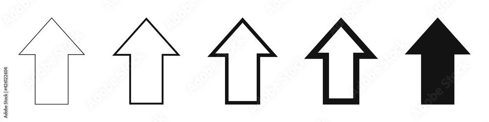 Set of arrows isolated on white background. Vector illustration Set of arrows isolated on white background. Vector illustration