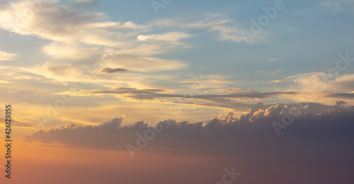 Sky with clouds at sunset. © schankz