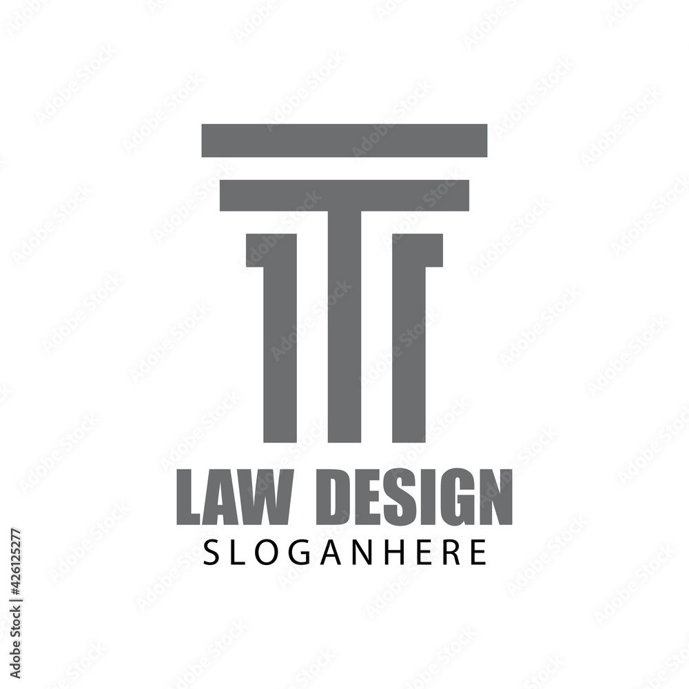 justice law Logo Template vector illsutration design