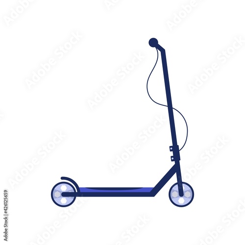 Eco city transportation icon. Personal electric transport, green electro scooter, hoverboard,  gyroscooter. Ecological vehicle isotated on white background