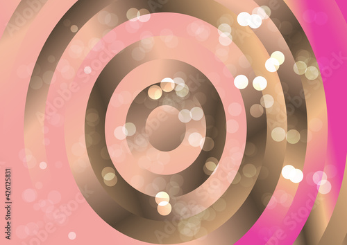 Pink and Brown Concentric Circles Background