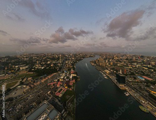 Aerial view of ikoyi and the water ways photo