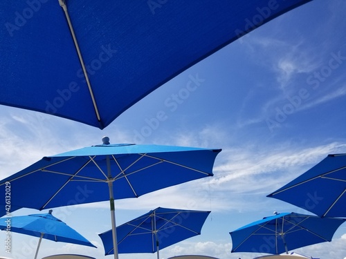 blue sky and umbrella