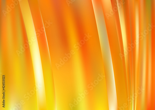 Bright Orange Abstract Shiny Vertical Lines Background