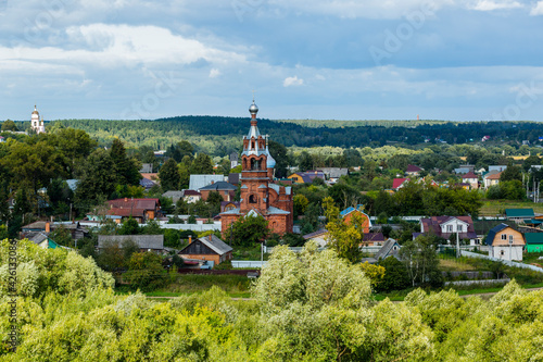 Orthodox church on the summer day in Russian town Borovsk