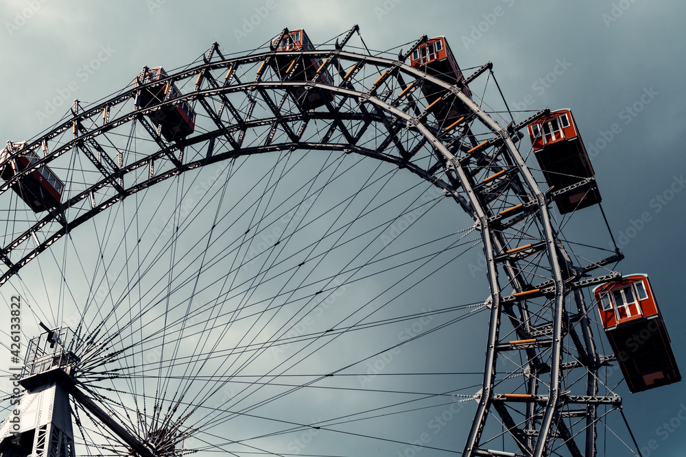 Ferris wheel in an amusement park Ferris wheel in an amusement park