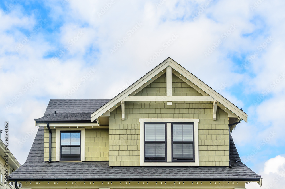 The top of the house with nice window. The top of the house with nice window.