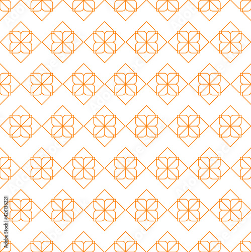 Thai Yellow Flower vector pattern isolated on white background.