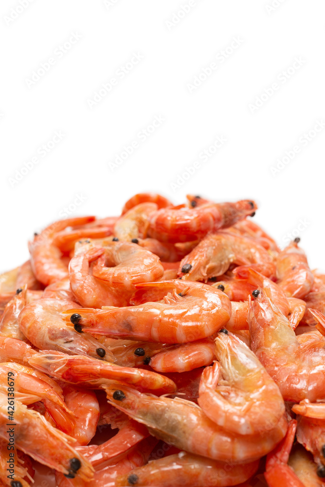 Shrimps isolated on a white background. Shrimps isolated on a white background.