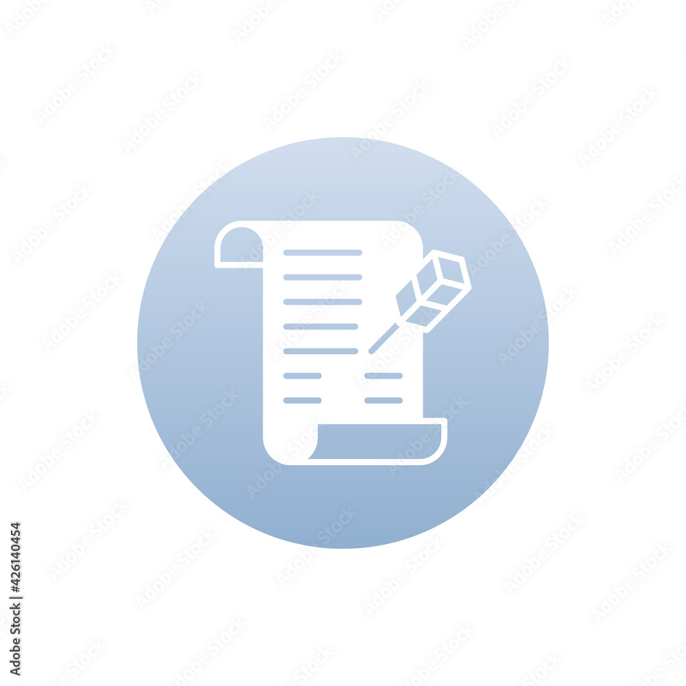 Story writing Vector Round Icon. Art and Culture Symbol Eps 10 File. Story writing Vector Round Icon. Art and Culture Symbol Eps 10 File.