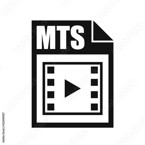 MTS File Icon, Flat Design Style photo