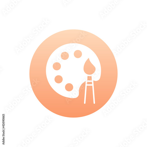 Paint swatch Vector Round Icon. Art and Culture Symbol Eps 10 File.