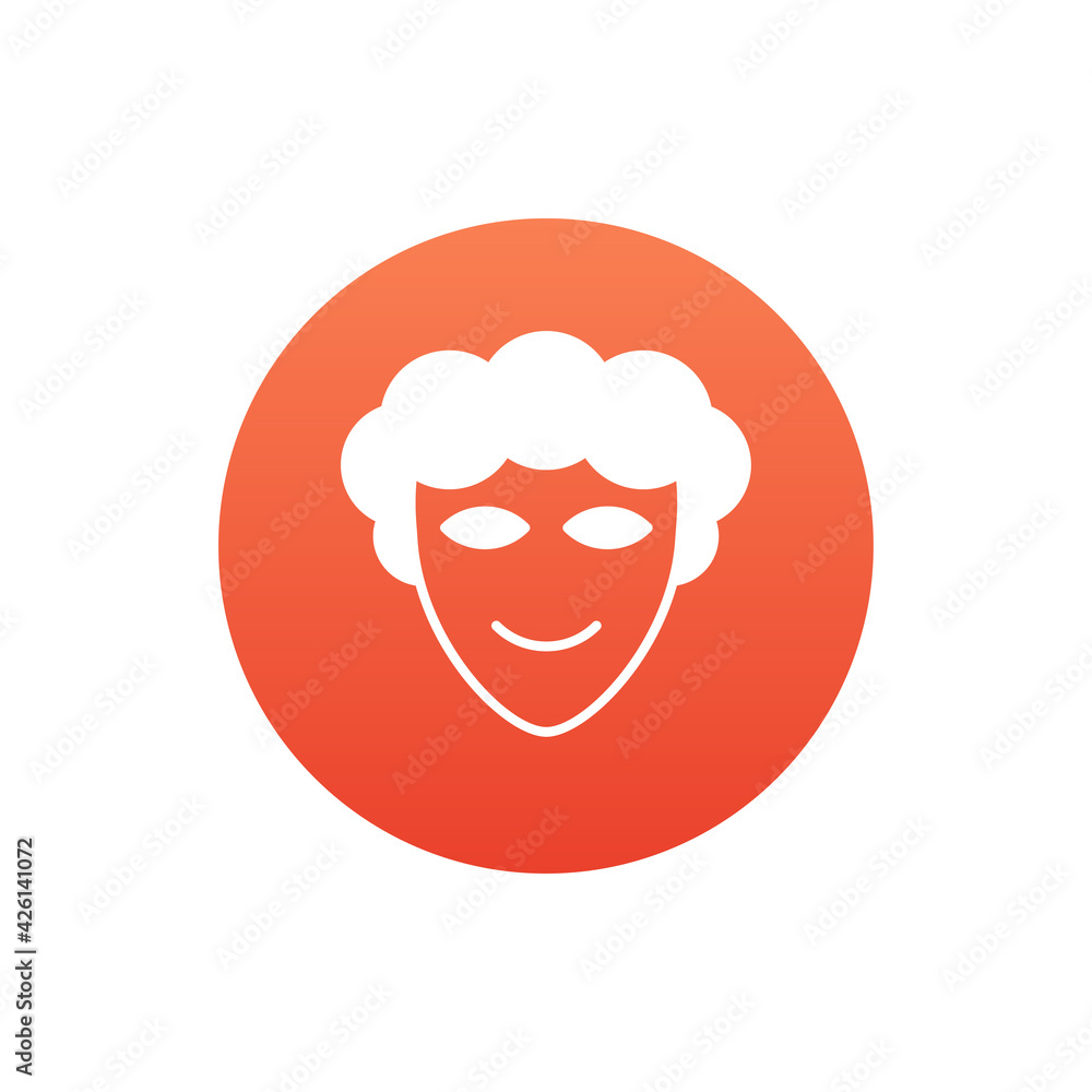 Face masks Vector Round Icon. Art and Culture Symbol Eps 10 File. Face masks Vector Round Icon. Art and Culture Symbol Eps 10 File.
