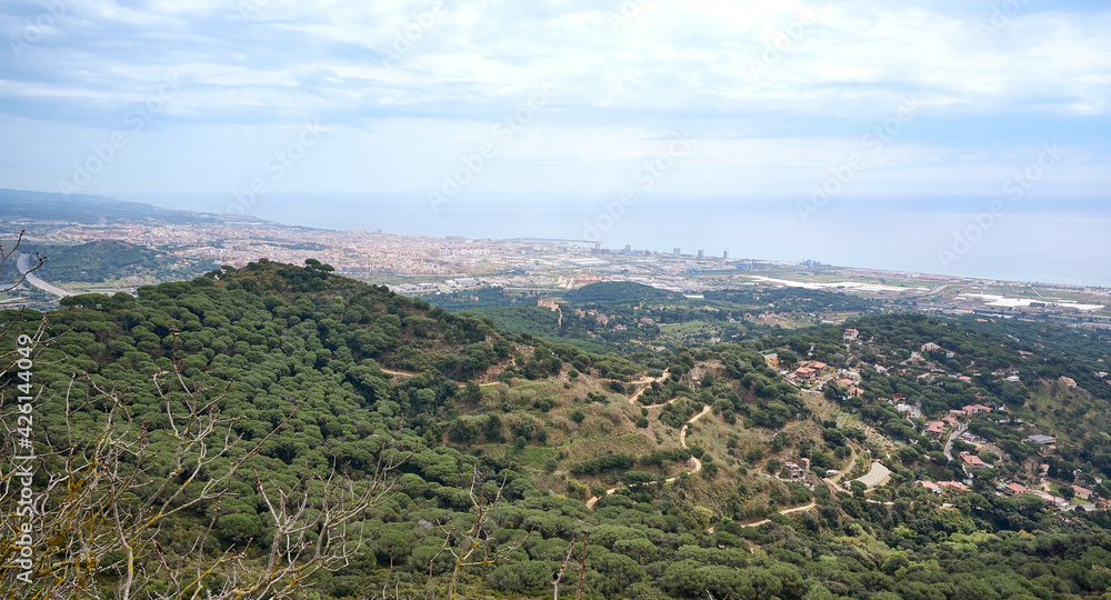landscape with sea views from the mountain