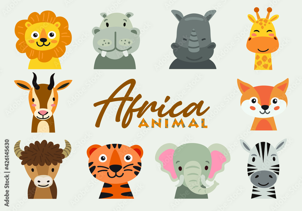 Animal Africa Cartoon Icon 