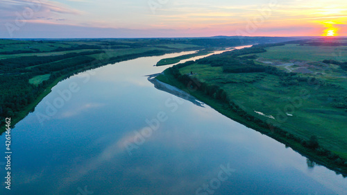 River and Sunset