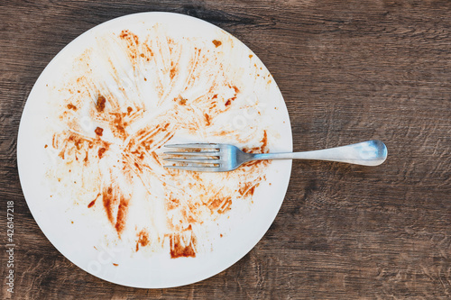 Cuadro en lienzo dirty plate after eating