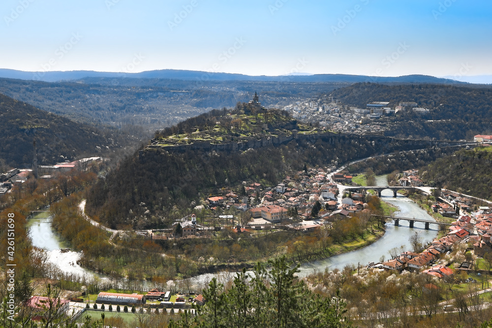 Photo of Veliko Tarnovo city and river Yantra