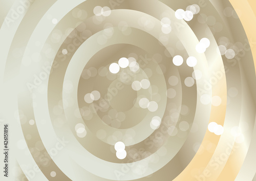 Light Brown Concentric Circles Background Vector Illustration