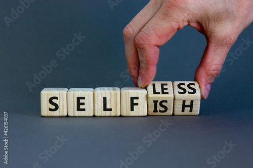 Tableau sur toile Selfish or selfless symbol