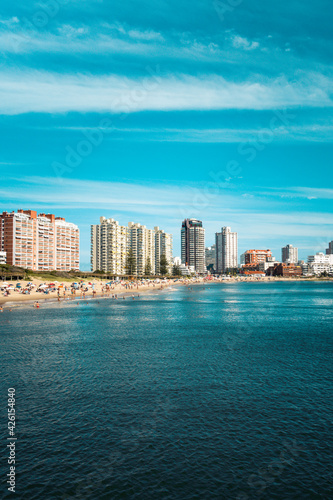 City of Punta del Este in Uruguay. Amazing Playa Mansa Beach with crystal water. © Pedro Slinger