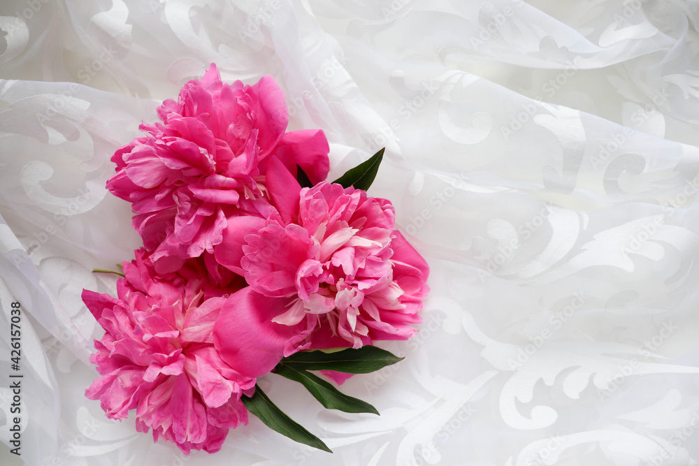 mockup greeting card. bouquet of pink peonies mockup greeting card. bouquet of pink peonies