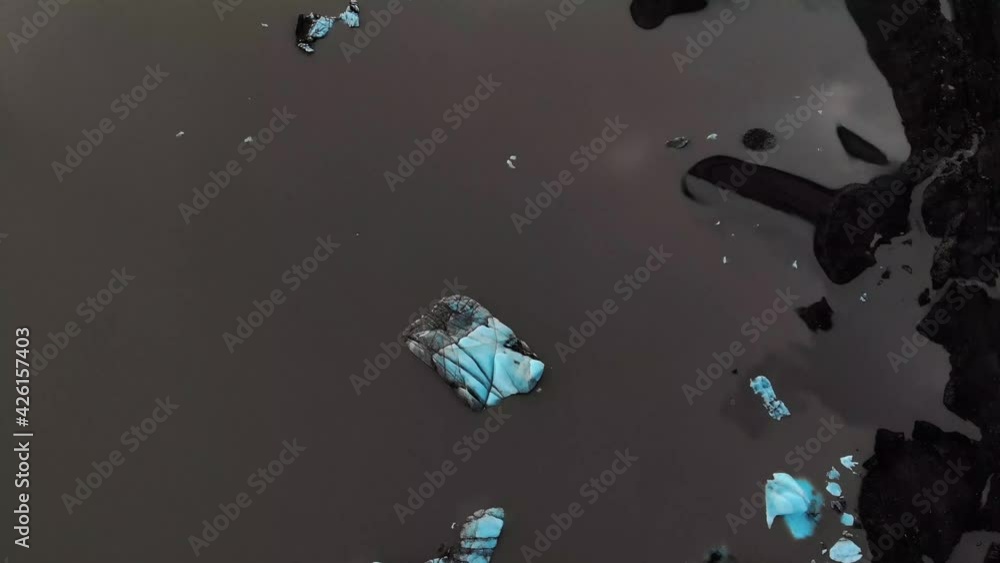 Snæfellsjökull glacier lake in Iceland. Droneshot from september 2020. Snæfellsjökull glacier lake in Iceland. Droneshot from september 2020.