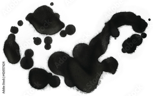 dark drops watercolor stain element