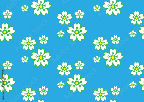 Background with a flower. Geometric seamless pattern for design and wrapping paper.