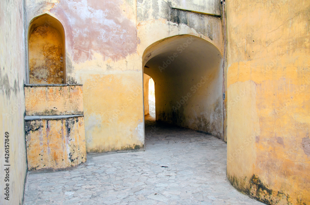 Fototapeta premium inside view of amber palace jaipur rajasthan india